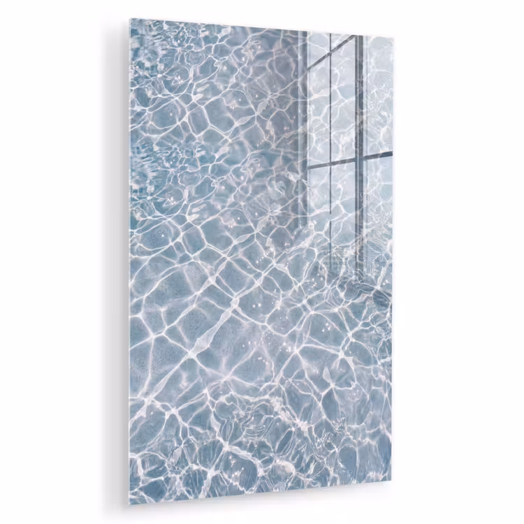 Glas schilderij - Water - Reflectie - Zonlicht — 1