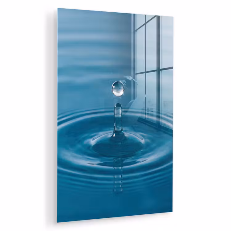 Glas schilderij - Waterdruppel - Water - Oppervlakte — 1
