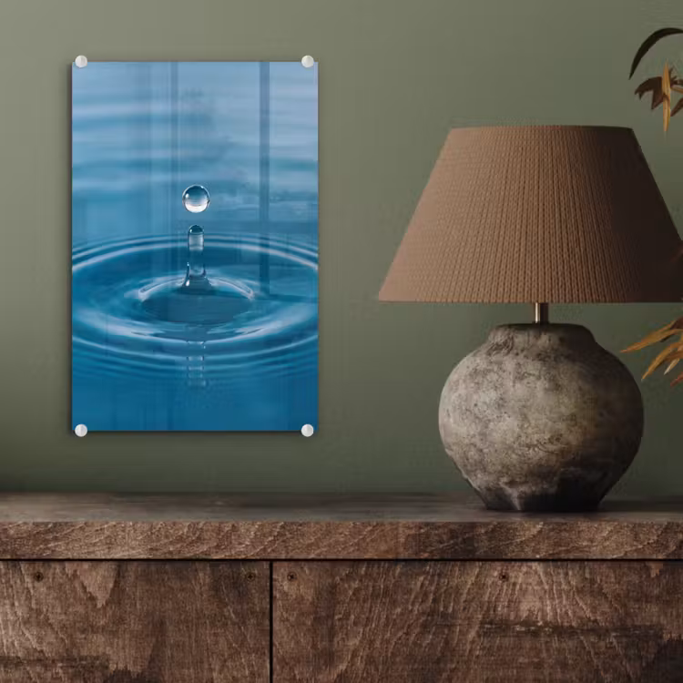 Glas schilderij - Waterdruppel - Water - Oppervlakte — 4