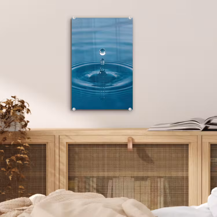 Glas schilderij - Waterdruppel - Water - Oppervlakte — 5