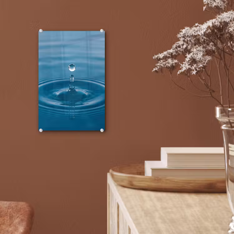 Glas schilderij - Waterdruppel - Water - Oppervlakte — 6