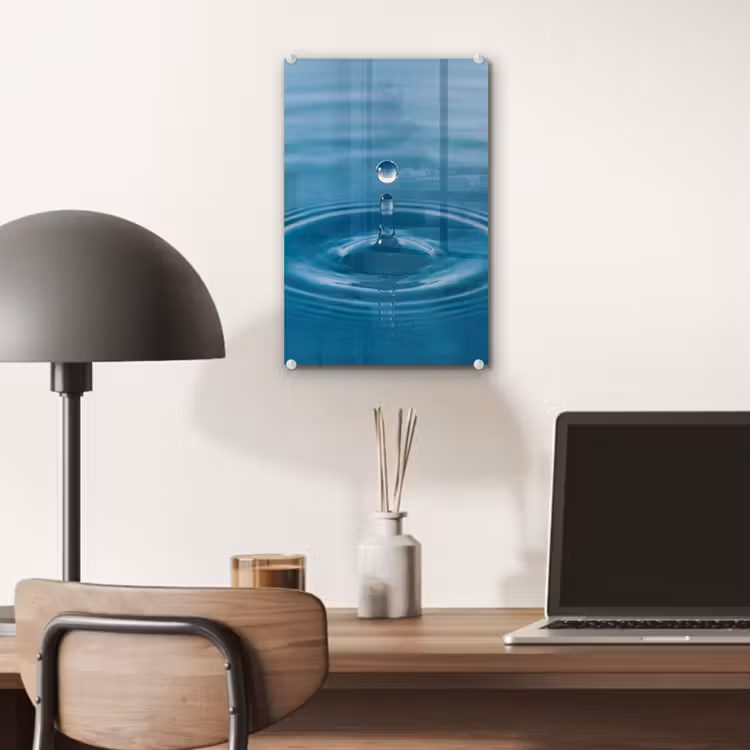 Glas schilderij - Waterdruppel - Water - Oppervlakte — 7