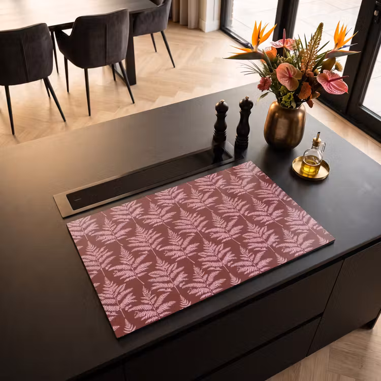 Inductie beschermer - Blad - Patroon - Paars — 3
