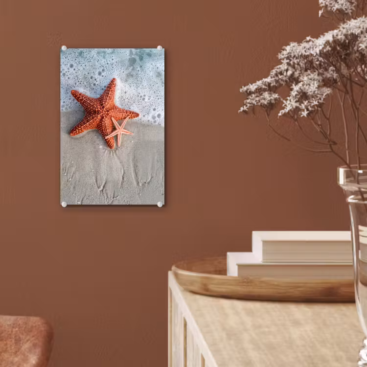 Glas schilderij - Zeester - Strand - Zee — 6