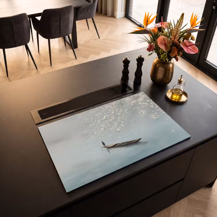 Inductie beschermer - Bloesems - Minimalistisch - Wateroppervlak - Boot — 3