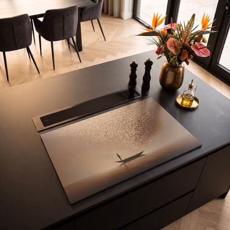 Inductie beschermer - Bootje - Blaadjes - Goud - Water — 3