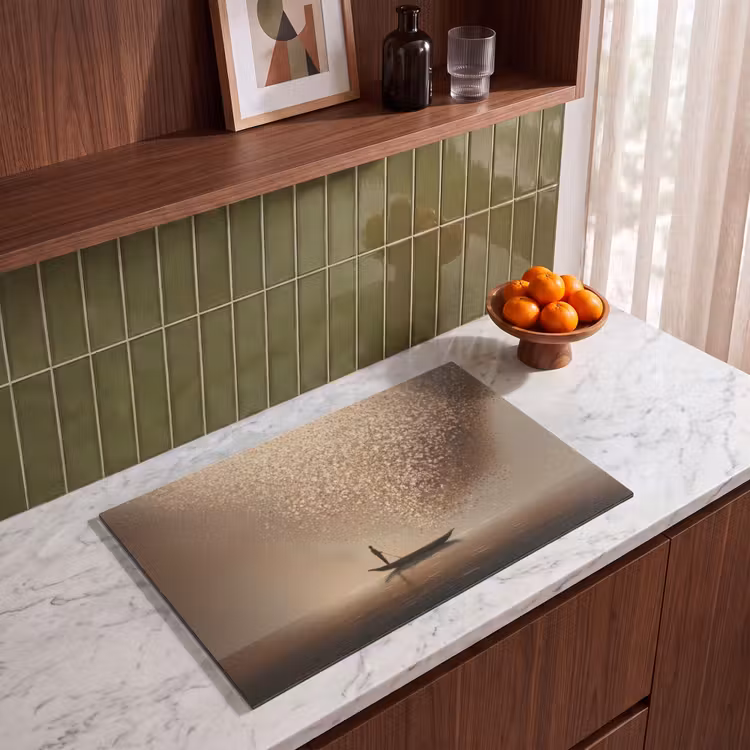 Inductie beschermer - Bootje - Blaadjes - Goud - Water — 4