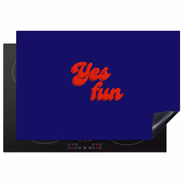Inductie beschermer - Blauw - Rood - Yes fun - 3D — 1