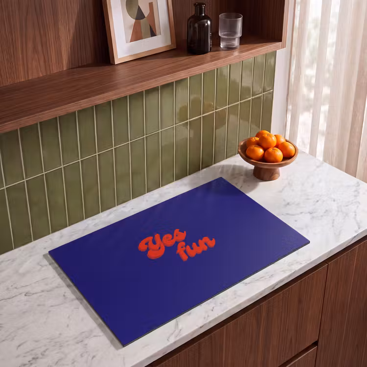 Inductie beschermer - Blauw - Rood - Yes fun - 3D — 4