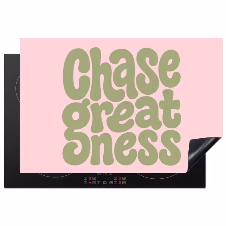 Inductie beschermer - Chase greatness - Groen - Roze - Retro — 2