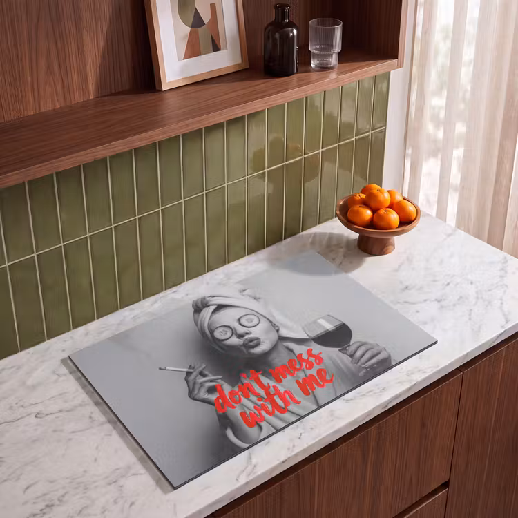 Inductie beschermer - Don't mess with me - Wijn - Vrouw - Sigaret — 4