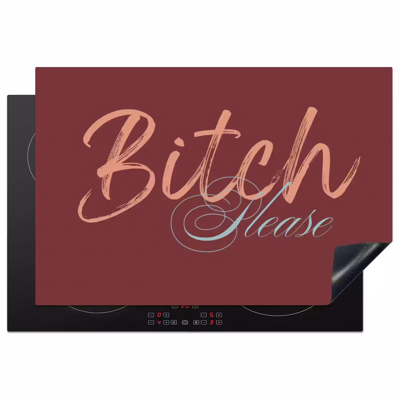 Inductie beschermer - Bitch please - Rood - Blauw — 1