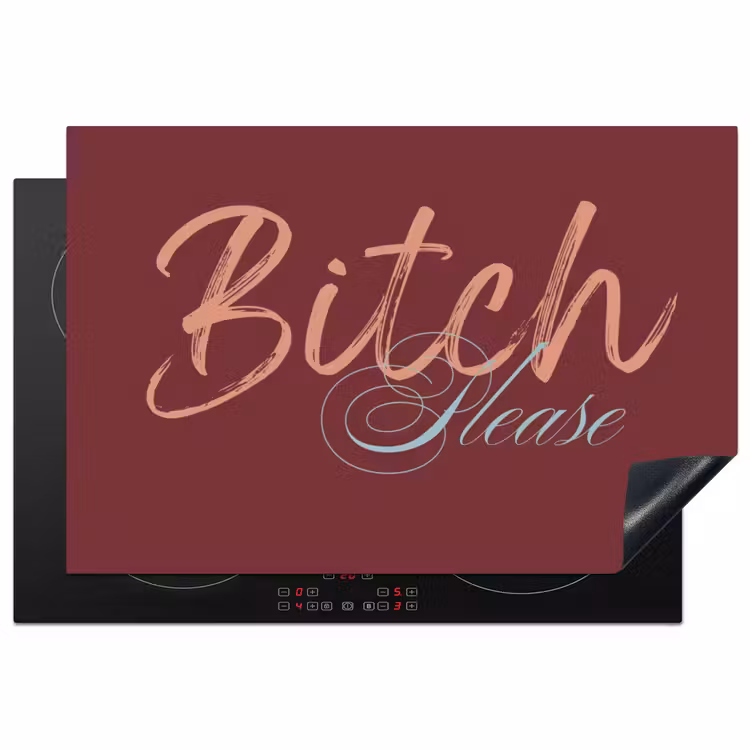 Inductie beschermer - Bitch please - Rood - Blauw — 1