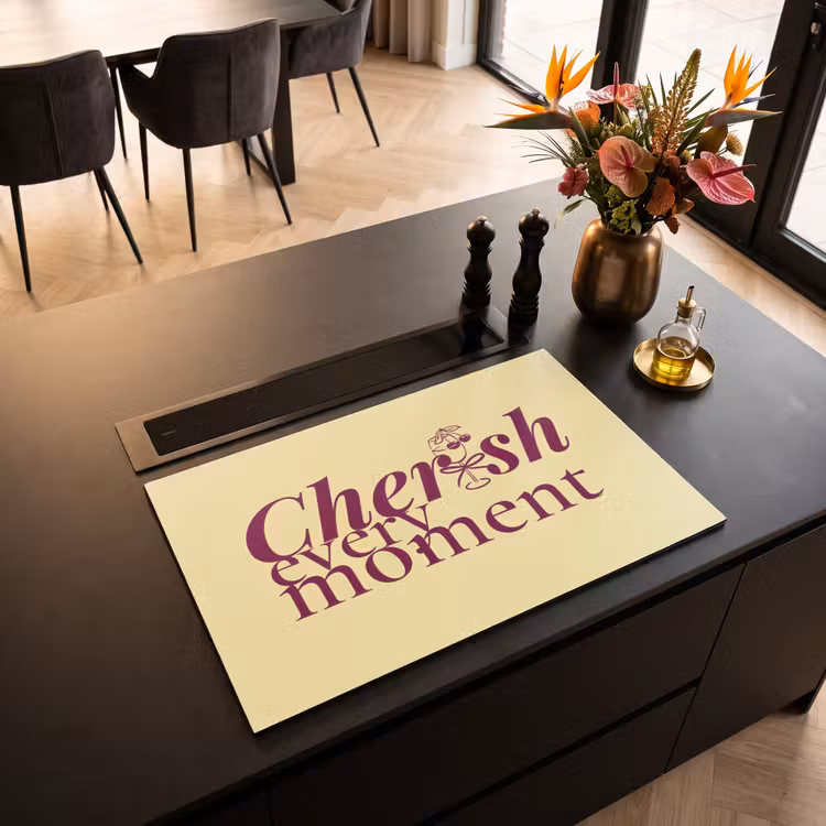 Inductie beschermer - Cherish every moment - Cocktailglas - Geel — 3