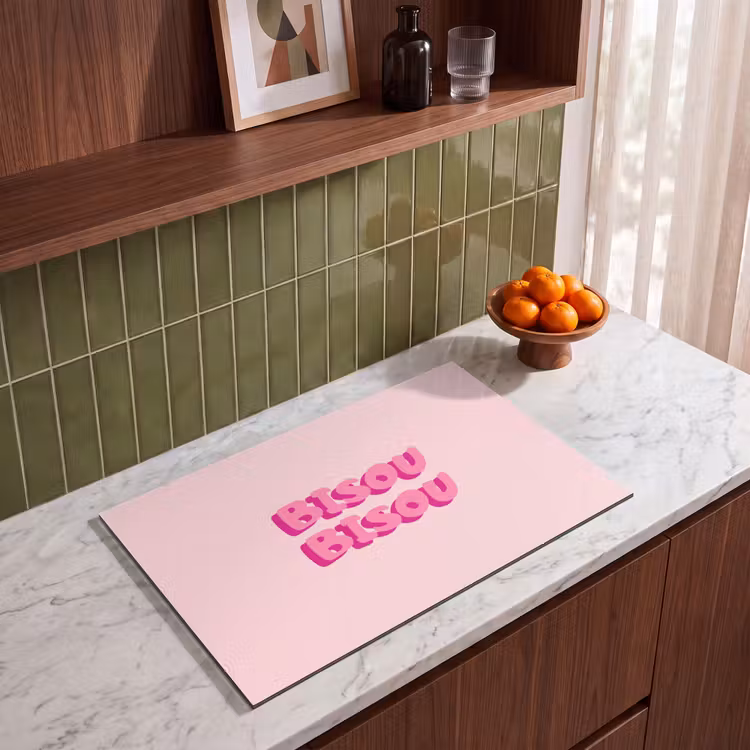 Inductie beschermer - Bisou - Roze - Dikke letters — 4