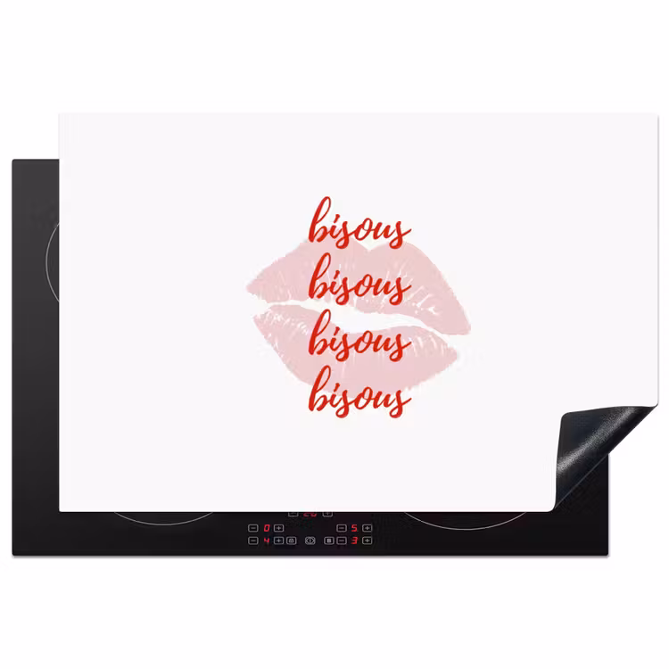 Inductie beschermer - Bisous - Lip - Wit - Rood — 2