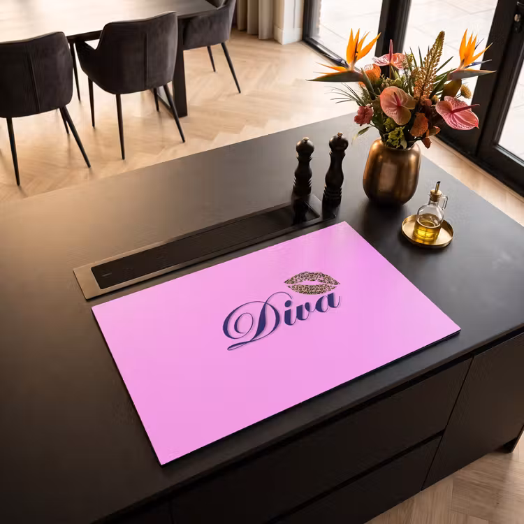 Inductie beschermer - Diva - Lip - Panterprint - Roze — 3