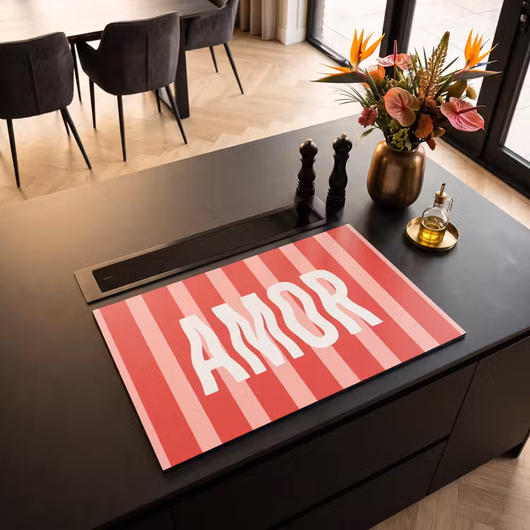 Inductie beschermer - Amor - Strepen - Rood - Roze — 3