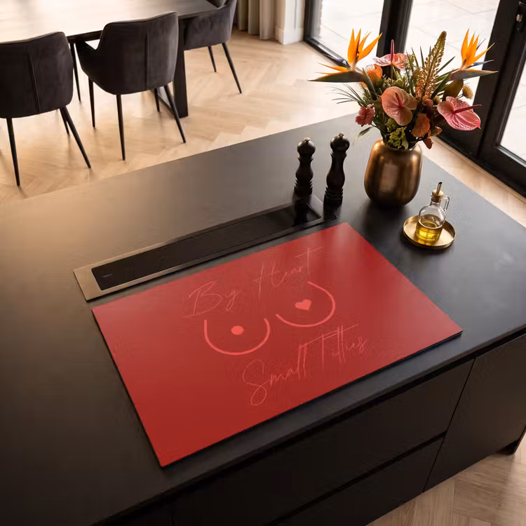 Inductie beschermer - big heart small titties - Hart - Rood — 3