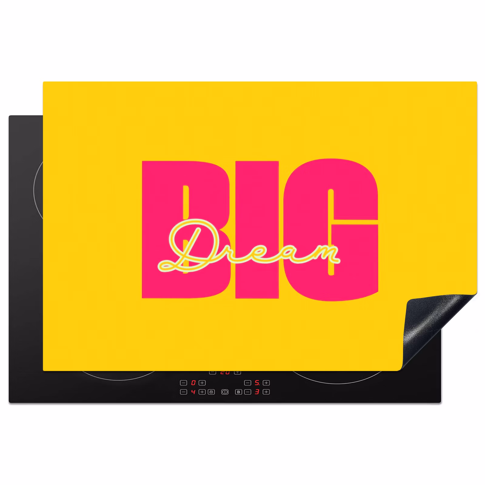 Inductie beschermer - Dream big - Geel - Roze — 1