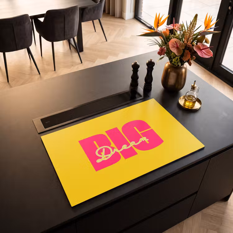 Inductie beschermer - Dream big - Geel - Roze — 3