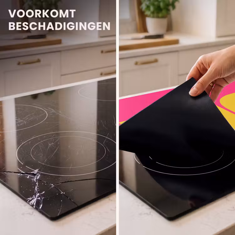 Inductie beschermer - Dream big - Roze - Geel - Minimalistisch — 1