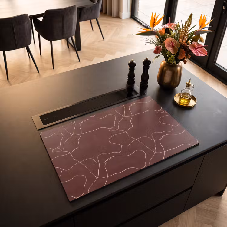 Inductie beschermer - Abstract - Modern - Bruin — 3
