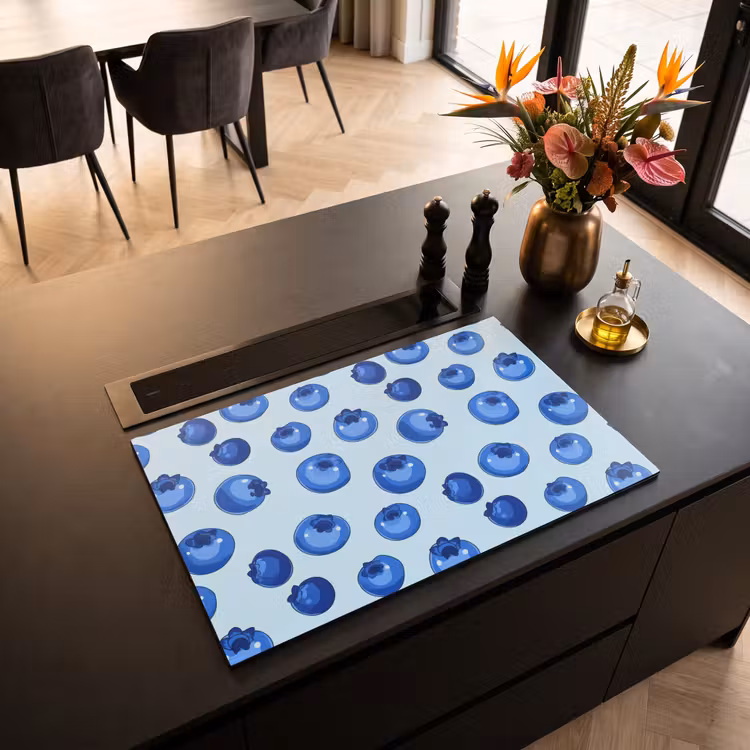Inductie beschermer - Bessen - Modern - Blauw — 3