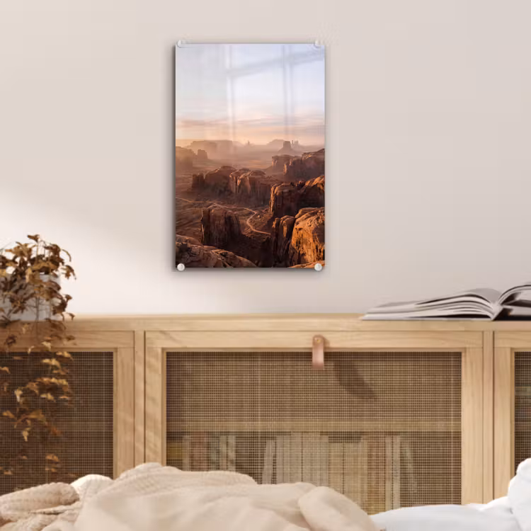 Glas schilderij - Woestijn - Landschap - Natuur — 5