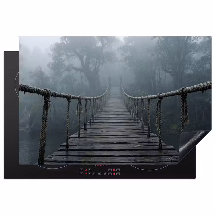 Inductie beschermer - Brug - Jungle - Mist - Natuur — 2