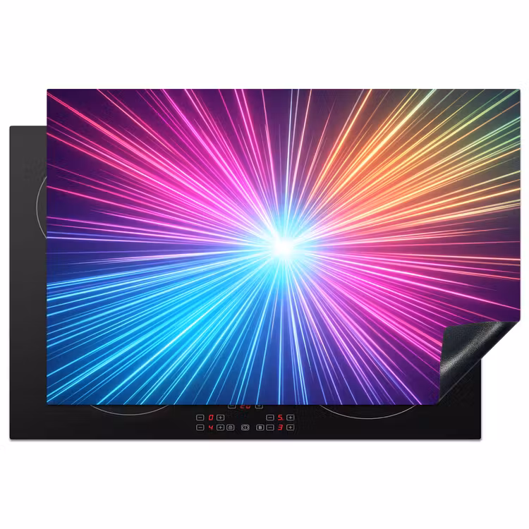 Inductie beschermer - Abstract - Light - Burst - Modern - Colorful — 2
