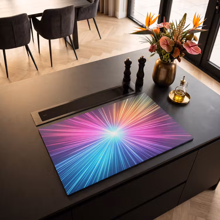 Inductie beschermer - Abstract - Light - Burst - Modern - Colorful — 3