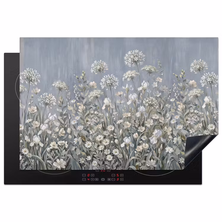 Inductie beschermer - Bloemen - Botanisch - Blauw — 2