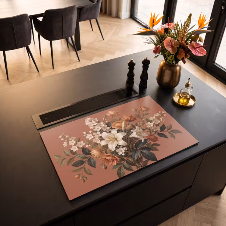 Inductie beschermer - Boeket - Retro - Kleurrijk — 3