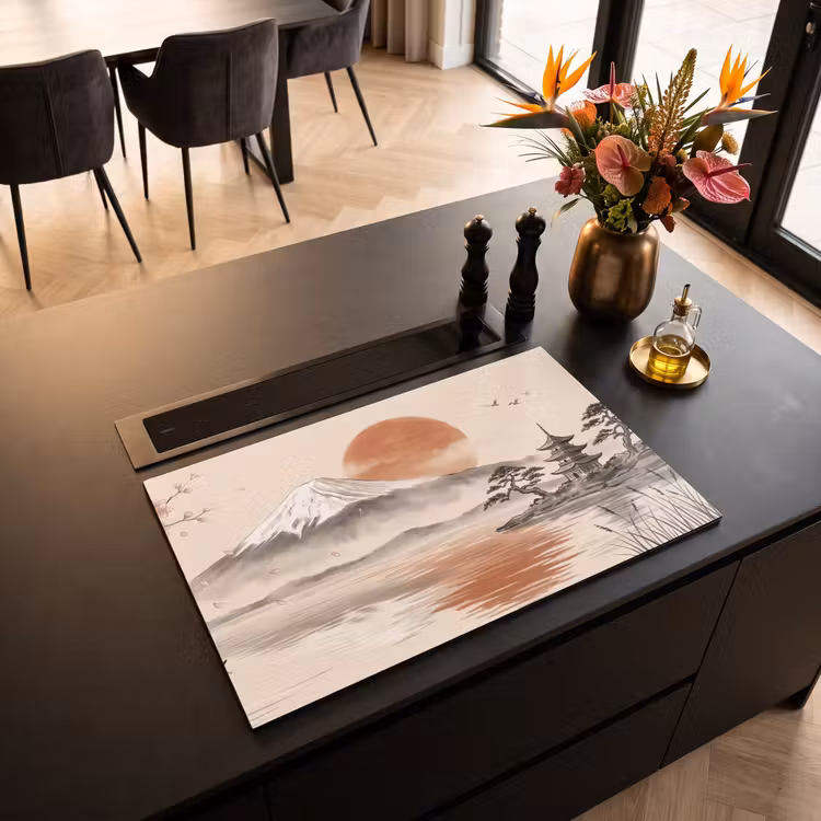Inductie beschermer - Bergtop - Meer - Bloesem — 3