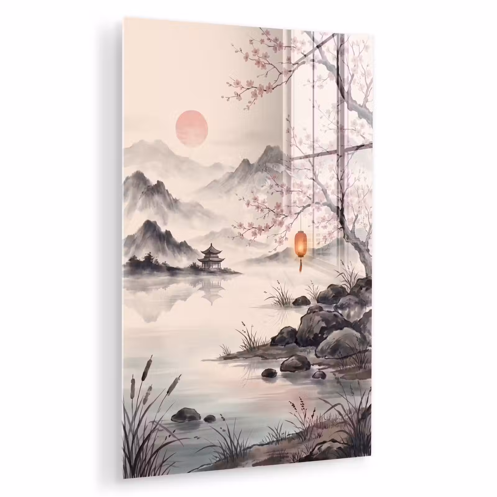 Glas schilderij - Zon - Japans - Traditioneel — 1