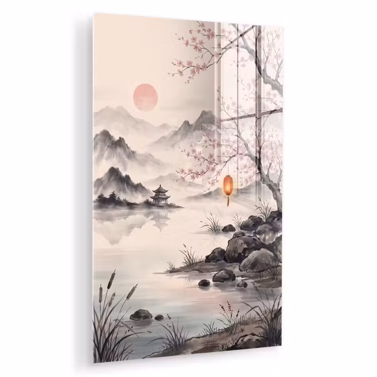 Glas schilderij - Zon - Japans - Traditioneel — 1