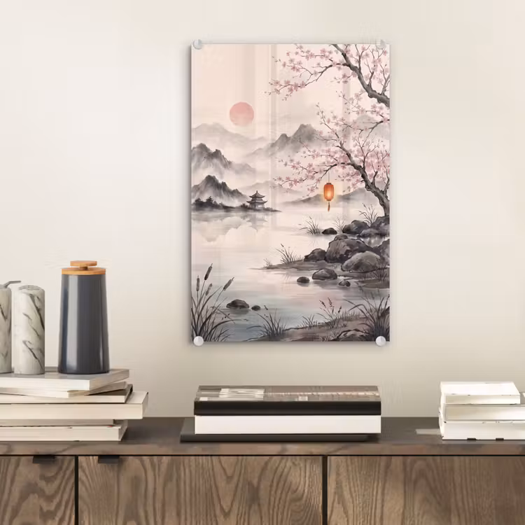 Glas schilderij - Zon - Japans - Traditioneel — 2