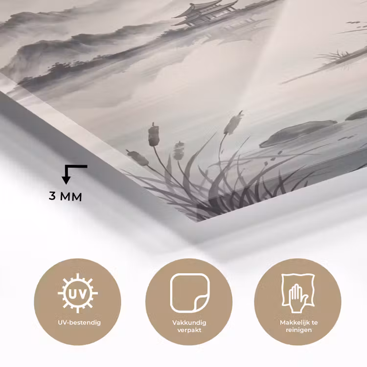 Glas schilderij - Zon - Japans - Traditioneel — 3