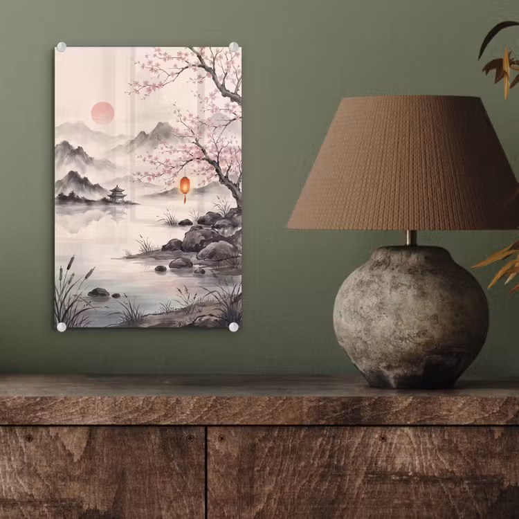 Glas schilderij - Zon - Japans - Traditioneel — 4