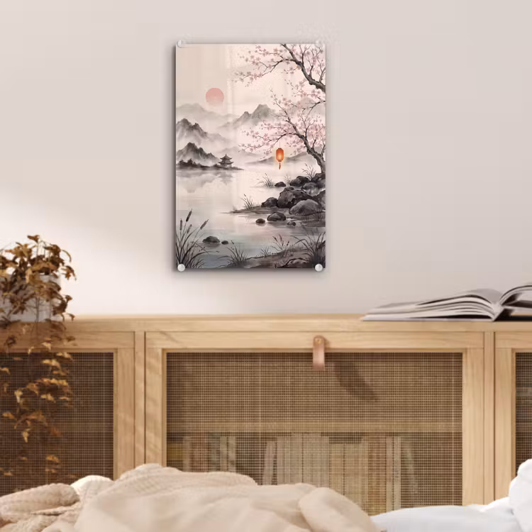 Glas schilderij - Zon - Japans - Traditioneel — 5