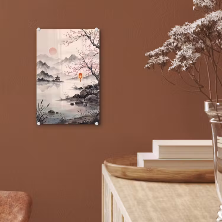 Glas schilderij - Zon - Japans - Traditioneel — 6
