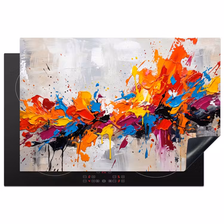 Inductie beschermer - Abstract - Schilderij - Kleurrijk - Dynamisch — 2