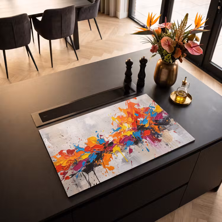 Inductie beschermer - Abstract - Schilderij - Kleurrijk - Dynamisch — 3