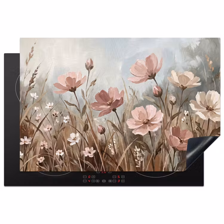 Inductie beschermer - Bloemen - Botanisch - Schilderij - Pastel - Rustiek — 2