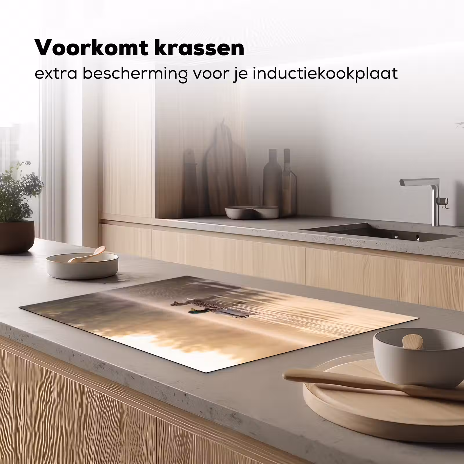 Inductie beschermer - Eenden - Water - Mist - Natuur — 1