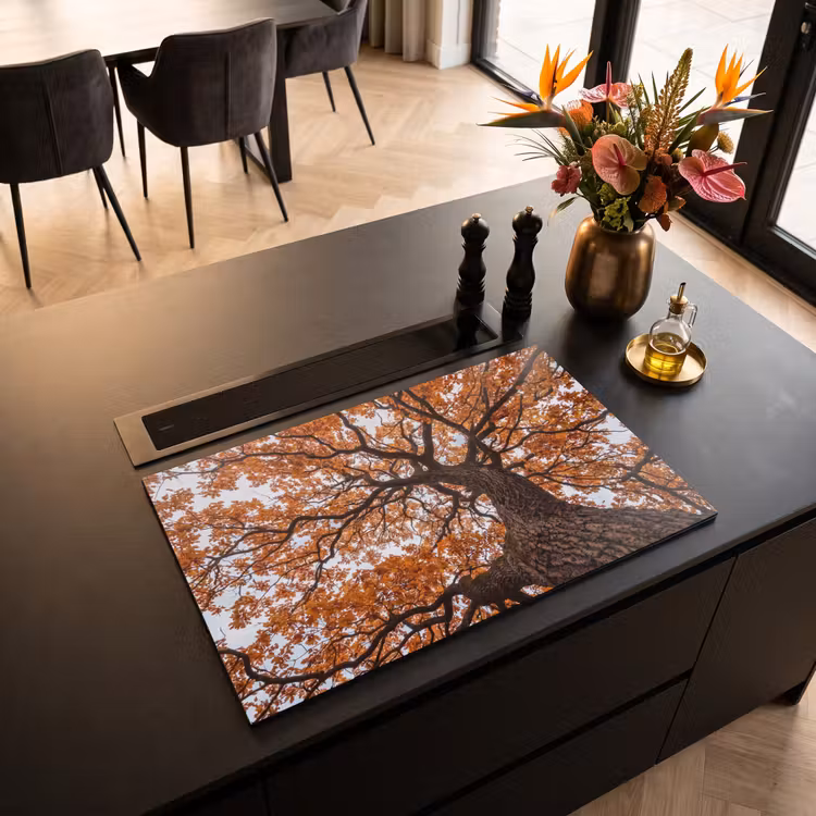 Inductie beschermer - Boom - Bladerdak - Herfst - Oranje - Sfeervol — 3