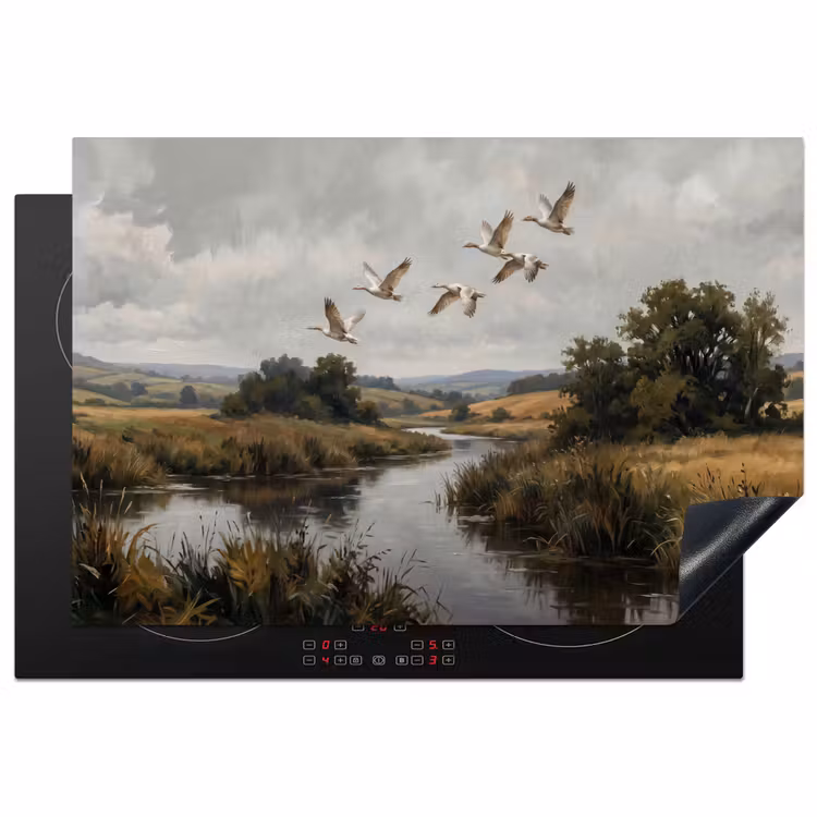 Inductie beschermer - Eenden - Rivier - Landschap - Vlucht - Nostalgisch — 2
