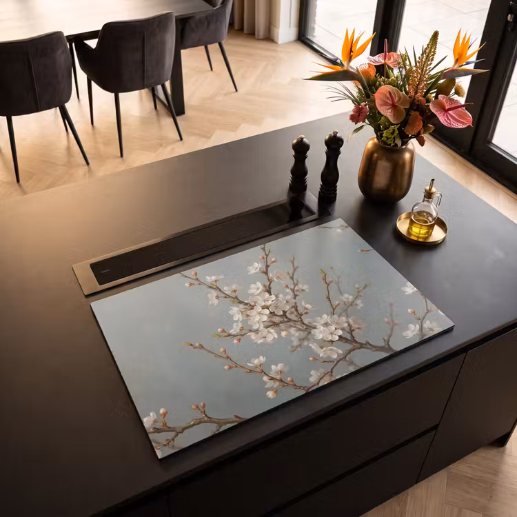 Inductie beschermer - Botanisch - Stilleven - Blauw — 3