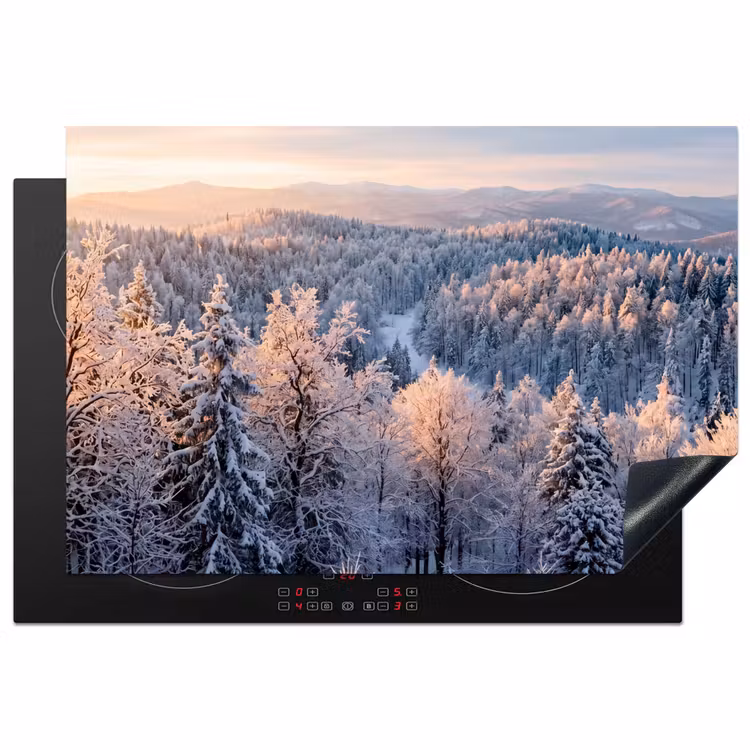 Inductie beschermer - Bos - Bergen - Goud - Winter - Warm — 2